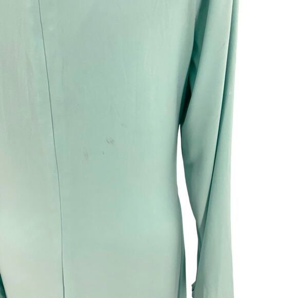 Ieena For Mac Duggal Blue Long Sleeve Jersey Sheath Gown Size 12 NWT $348 MSRP - Picture 8 of 9